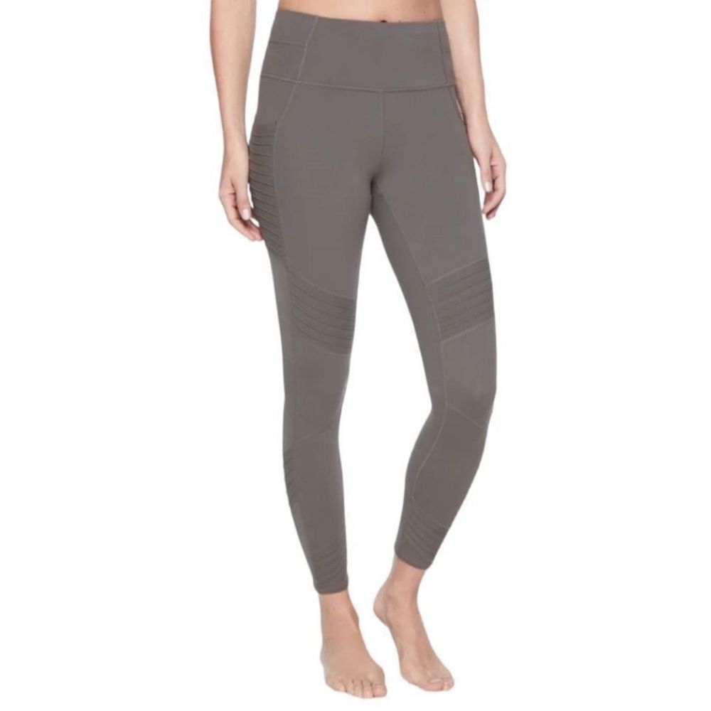 Athleta Stash Pocket Moto Tight Powervita Leggings in Flagstone‎ Gray size Small
